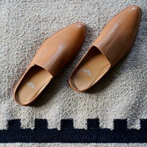 Fortress of Inca Leather Mules – Tan – Size 41